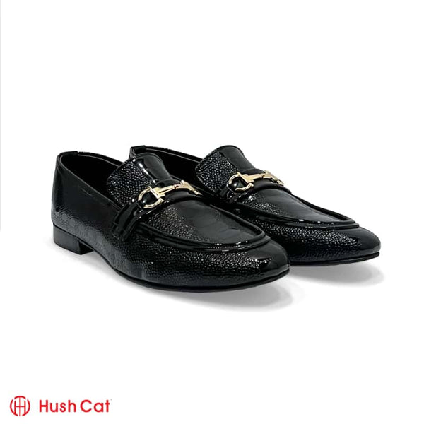 Handcrafted Synthetic Leather Shoes Black / 6/39