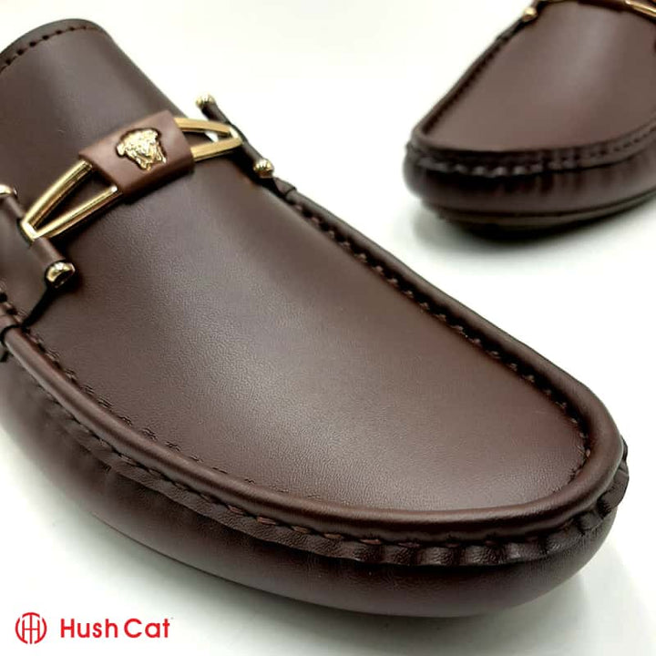 Mens Mat Brown Leather Loafers Men Loafers