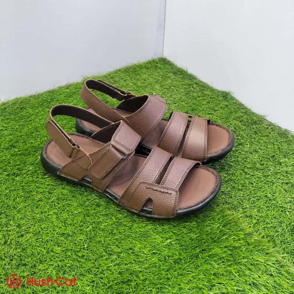 Men’s Brown Mild Leather Double Strap Sandal Sandal’s