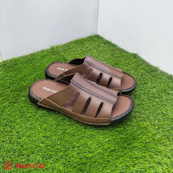 Men’s Brown Mild Leather Slipper